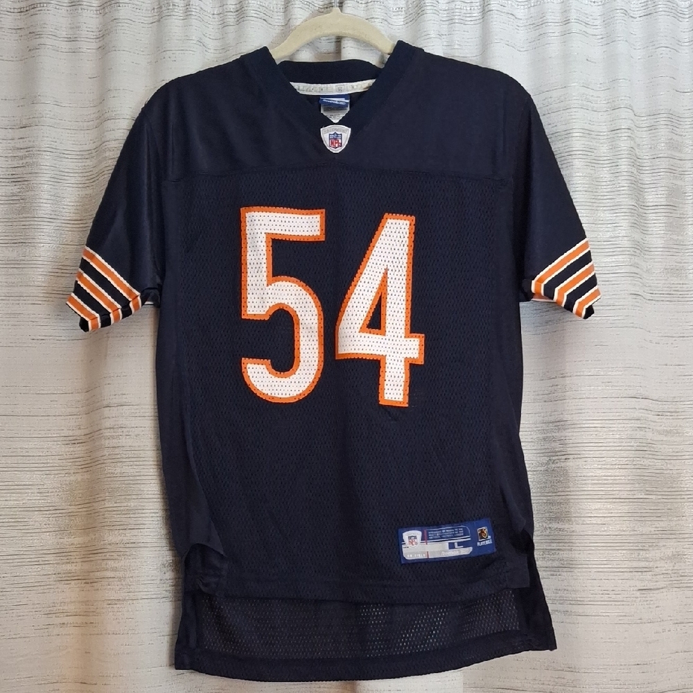 Vintage Reebok Kids Navyv and Orange Urlacher Chicago Bears Jersey 54